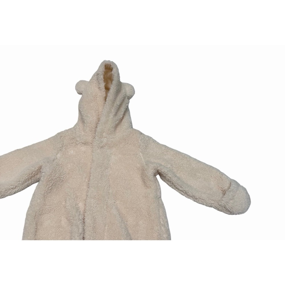 Magnetic Me Baby Fluffy Warm One Piece Cream Color Hooded Size 0-3 Month
